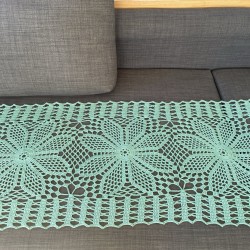 Nertas takelis/staltiesė "Pavasaris", šviesiai žalia spalva, 48x130cm
