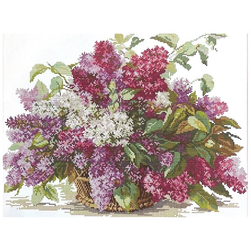 Siuvinėjimo kryželiu rinkinys "Alyvos", 18CT, kryželiai: 223x180