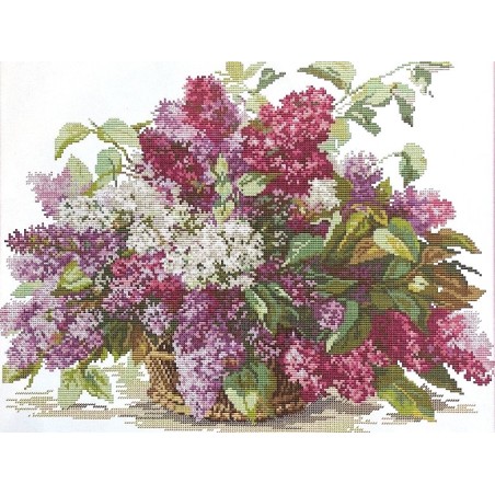 Siuvinėjimo kryželiu rinkinys "Alyvos", 18CT, kryželiai: 223x180