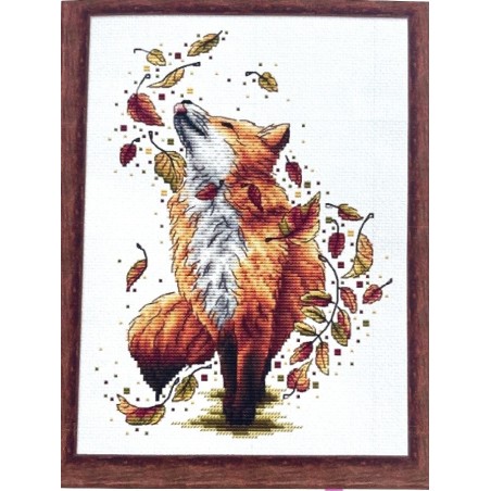 Siuvinėjimo kryželiu rinkinys "Lapė. Rudens šokis", 95x130 kryželiai