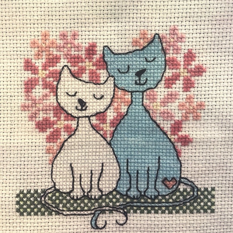 Cross stitch kit "The cats", 56x55 stitches