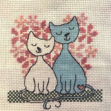Cross stitch kit "The cats", 56x55 stitches