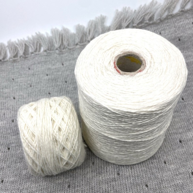 Wool/acrylic yarns, white, 100gr