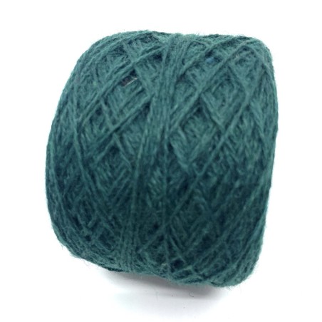 Wool/acrylic yarns, dark green, 100gr