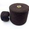Wool/acrylic yarns, dark brown, 100gr