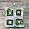 Knitted wool vest, Granny square vest
