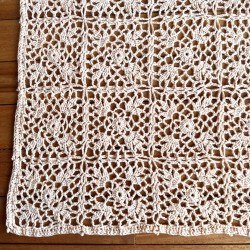 Lace cotton table runner, 35x140cm