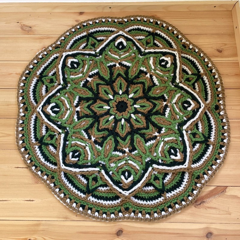 Handmade rug mandala "The Stars"