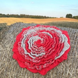 Pliušinis kilimėlis "Rožė"