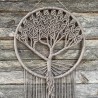 Macrame "Gyvybės medis", skersmuo 60cm, pilkas