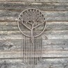 Macrame "Gyvybės medis", skersmuo 60cm, pilkas
