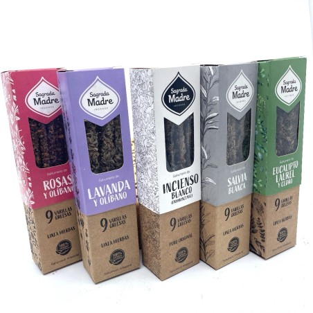 Natural Sagrade Madre incenses Herbs/resins/Flowers, 9sticks boxes