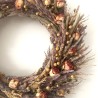Roses/Linen/wild grass wreath