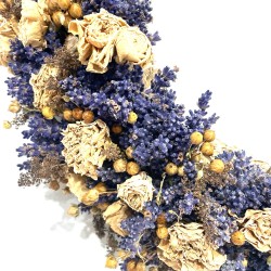 Dried Lavender/Roses/Linen wreath