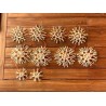 Set of straw snowflakes, 10pcs