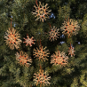 Set of straw snowflakes, 10pcs