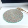 Nertas lino/bambuko padėkliukas, 30cm skersmens