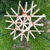 Set of straw snowflakes, 10pcs