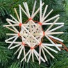 Set of straw snowflakes, 10pcs